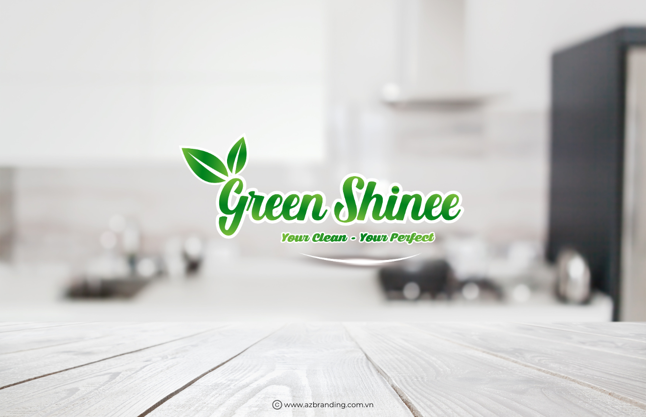 Thiết kế logo thương hiệu nước tẩy rửa Green Shinee