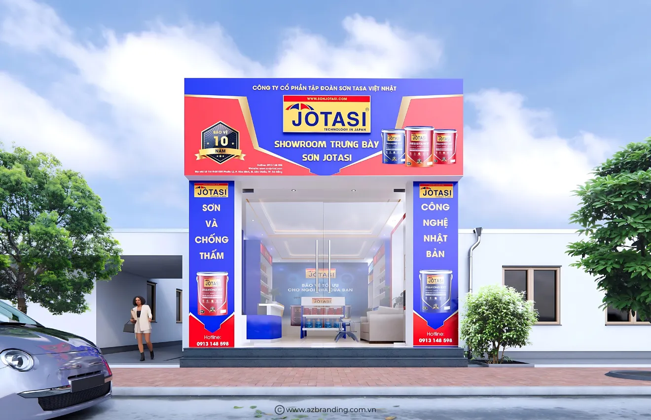 Thiết kế showroom sơn Jotasi