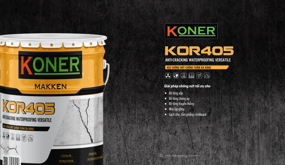 AZbranding thiết kế bao bì vỏ thùng sơn Koner