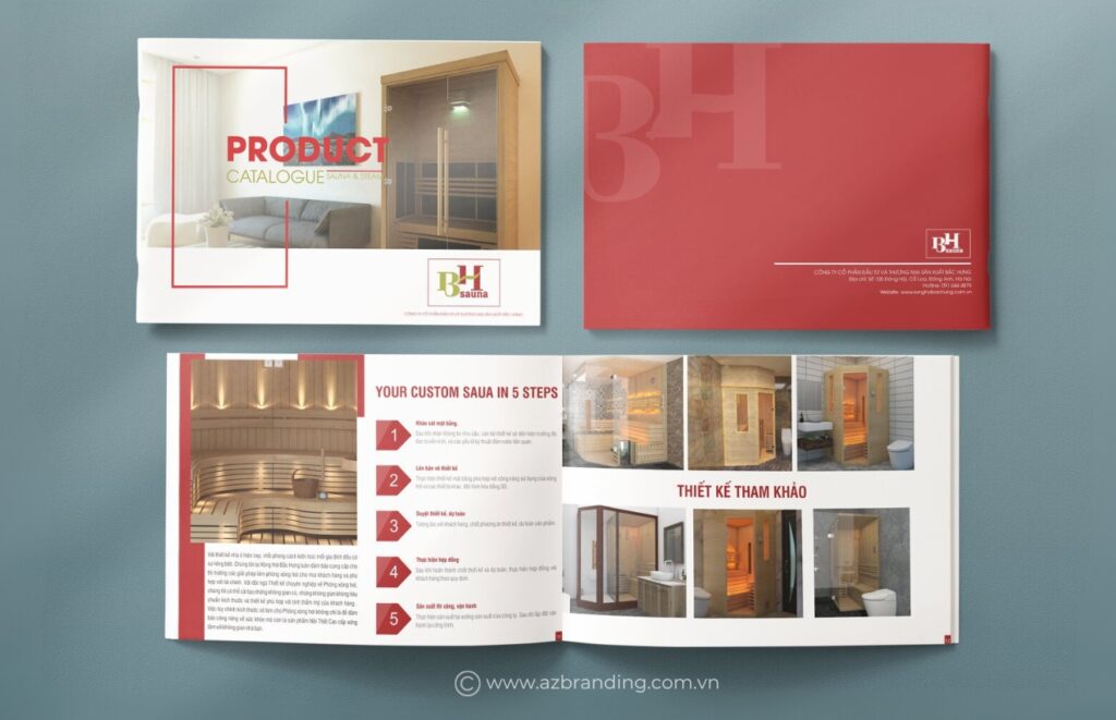 AZBranding thiết kế catalogue Bắc Hưng Sauna