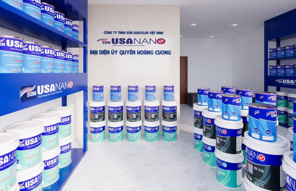 AZBranding thiết kế showroom sơn USANANO