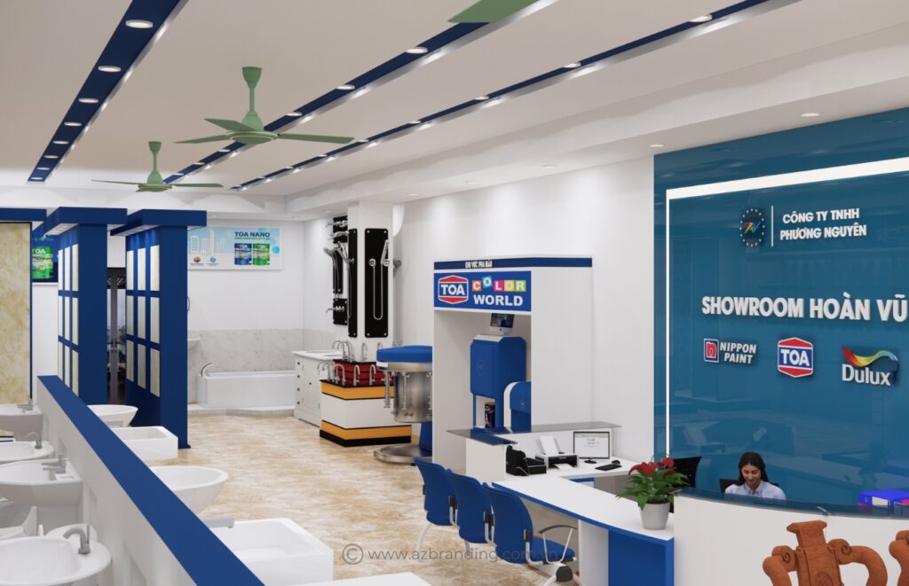 AZBranding thiết kế showroom vật liệu xây dựng Hoàn Vũ