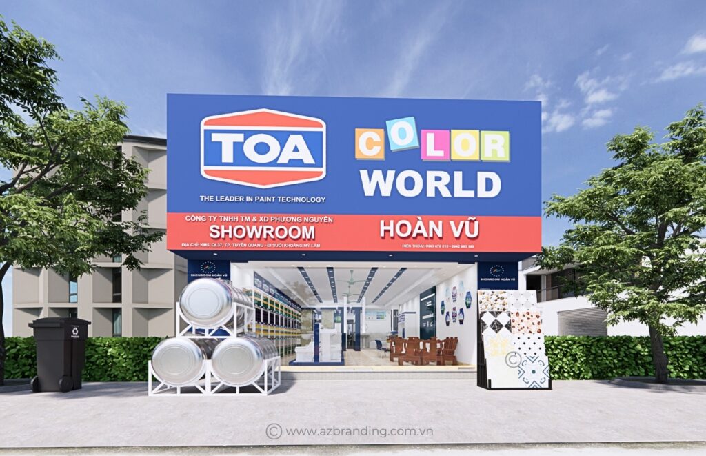 AZBranding thiết kế showroom vật liệu xây dựng Hoàn Vũ