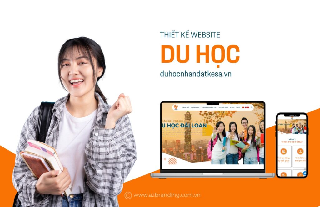 AZBranding thiết kế website du học Kesa