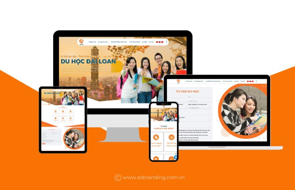 AZBranding thiết kế website du học Kesa