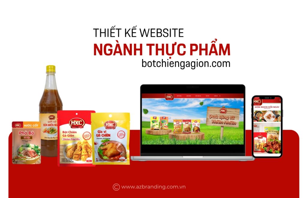 AZBranding thiết kế website thực phẩm HXC