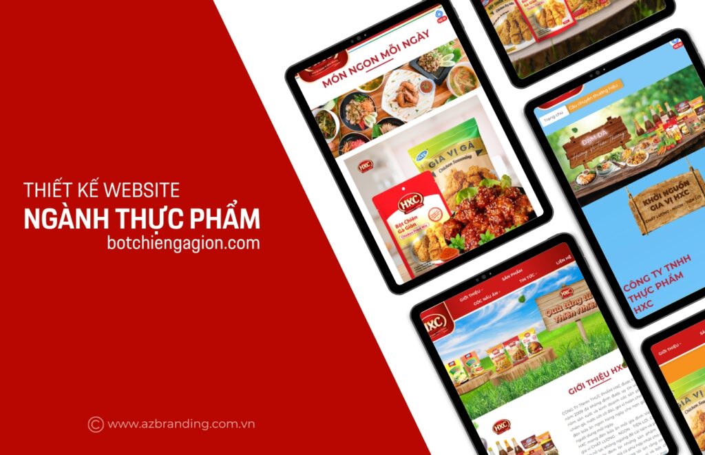 AZBranding thiết kế website thực phẩm HXC