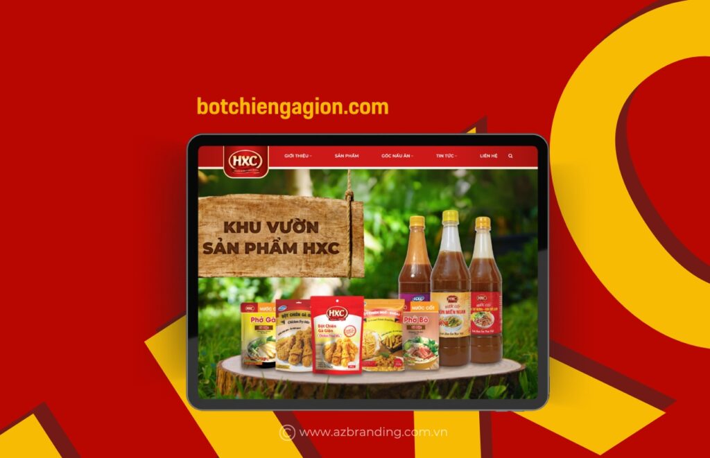 AZBranding thiết kế website thực phẩm HXC