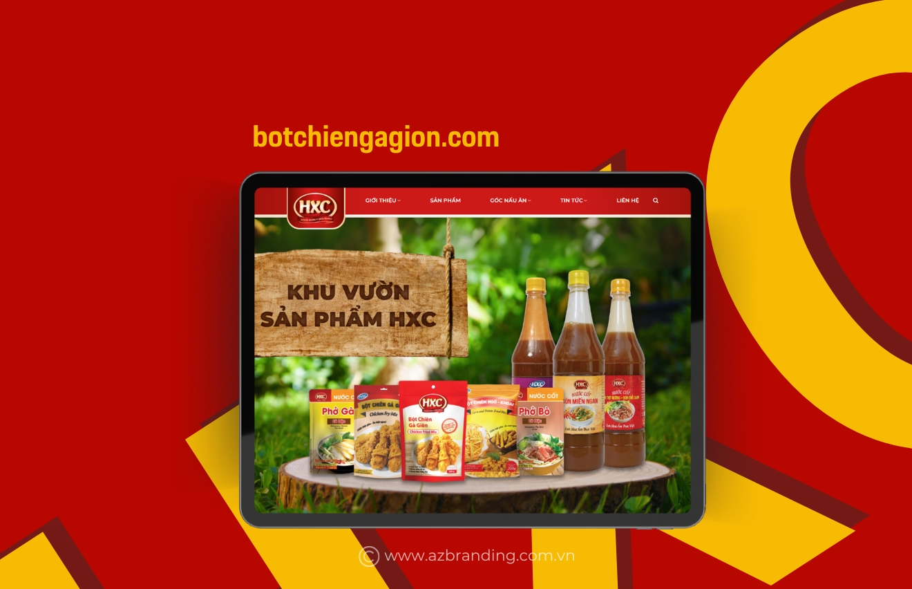 Thiết kế website thực phẩm HXC