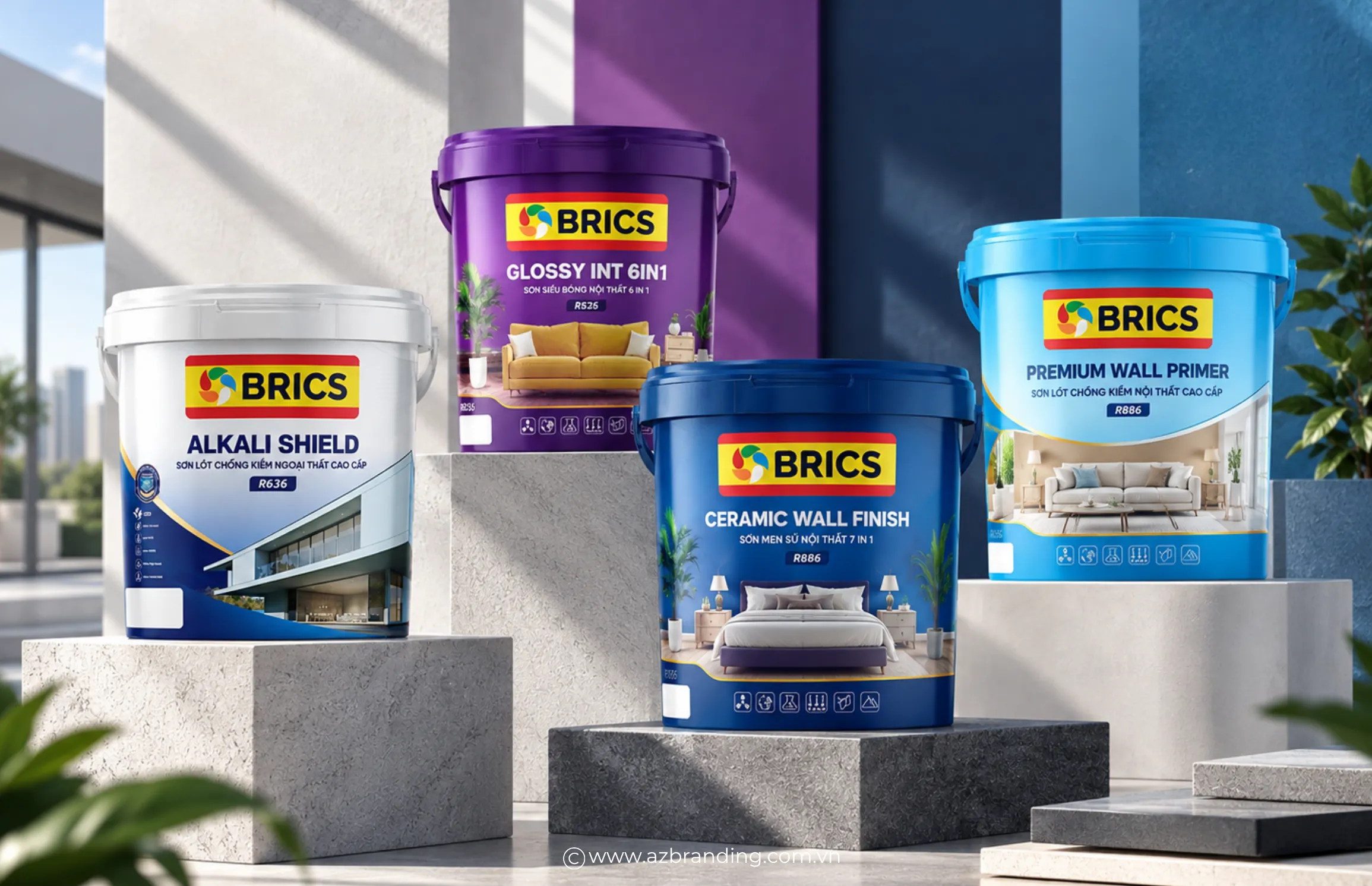 Bao bì vỏ thùng sơn Brics
