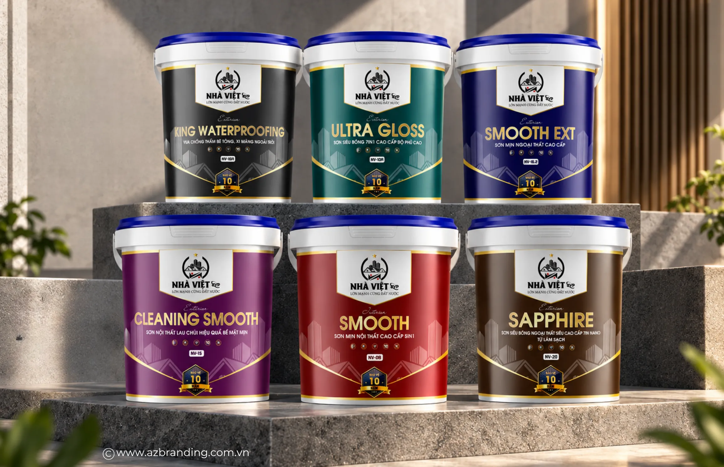 Thiết kế bao bì vỏ thùng sơn JVP paint